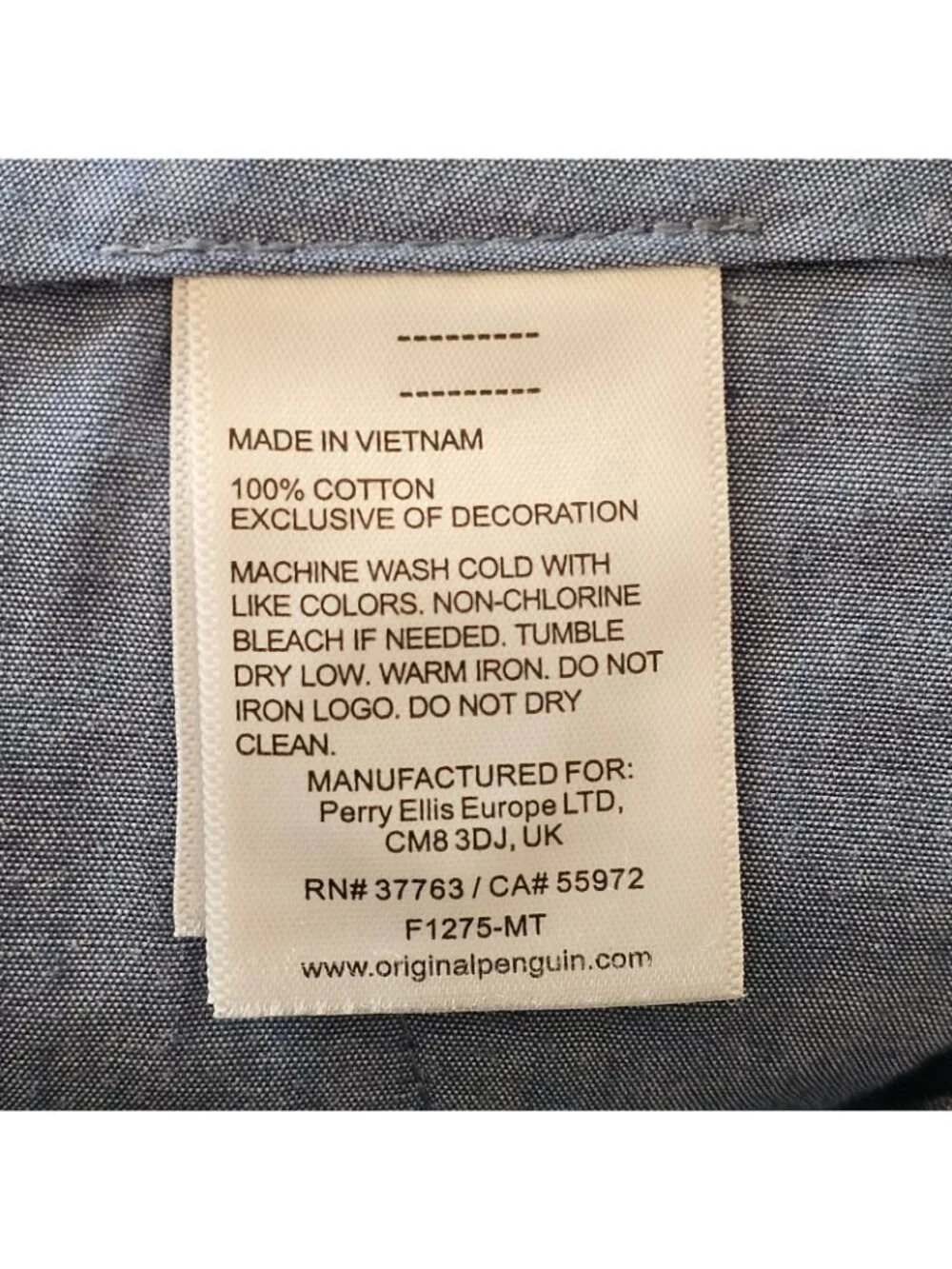 Penguin Chino Shorts Mens 32 Blue Geometric Micro Print Flat Front Casual Golf